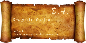 Dragomir Aszter névjegykártya